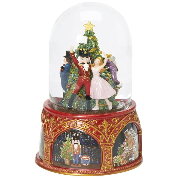 Glitterdomes 120mm Exclusive Nutcracker Ballet Musical Glitter Dome, Features Clara and The Nutcracker, 8-Inch