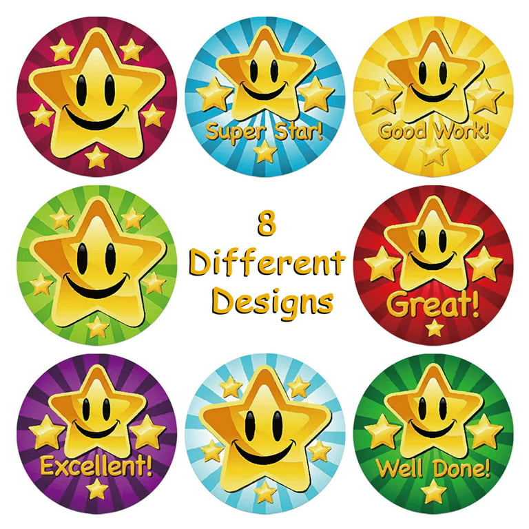 Motivational Stickers for Kids, Round Reward Stickers, Cartoon Stickers,  Teacher Incentive Stickers for School, Classroom Encouraging Reward  children and students Behavior - 1 -inch 