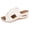 Beige, variant on Butterfly Orthotic Arch Support Wedge Slippers Open Back Dress Sandals for Women 2026 Beach Summer Casual Comfortable Leather Platform Slip on Mid Heels Walking Slides Wine Size 9