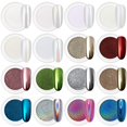 thumbnail image 1 of Kit de polvos para uñas Artdone, 16 tarros, Chrome Magic White Pearl, 1 of 8