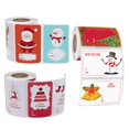 thumbnail image 5 of Pegatina de Feliz Navidad, 250 Uds./rollo de pegatinas autoadhesivas, etiqueta para envolver regalos de Navidad, calcomanías, suministros de etiquetas de embalaje, 5 of 5