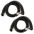 thumbnail image 1 of Unique Bargains Household RJ9 4P4C Coiled Stretchy Telephone Handsets Cable Line Black 2M 2pcs, 1 of 1