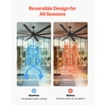 thumbnail image 4 of VEVOR 84 In Ceiling Fan without Light,6-Speed Remote Control, Aluminum 8-Blade, Reversible DC Motor, Modern Low Profile Flush Mount Exterior Fan for Bedroom, Living Room,Patio, Indoor/Outdoor, Black, 4 of 9