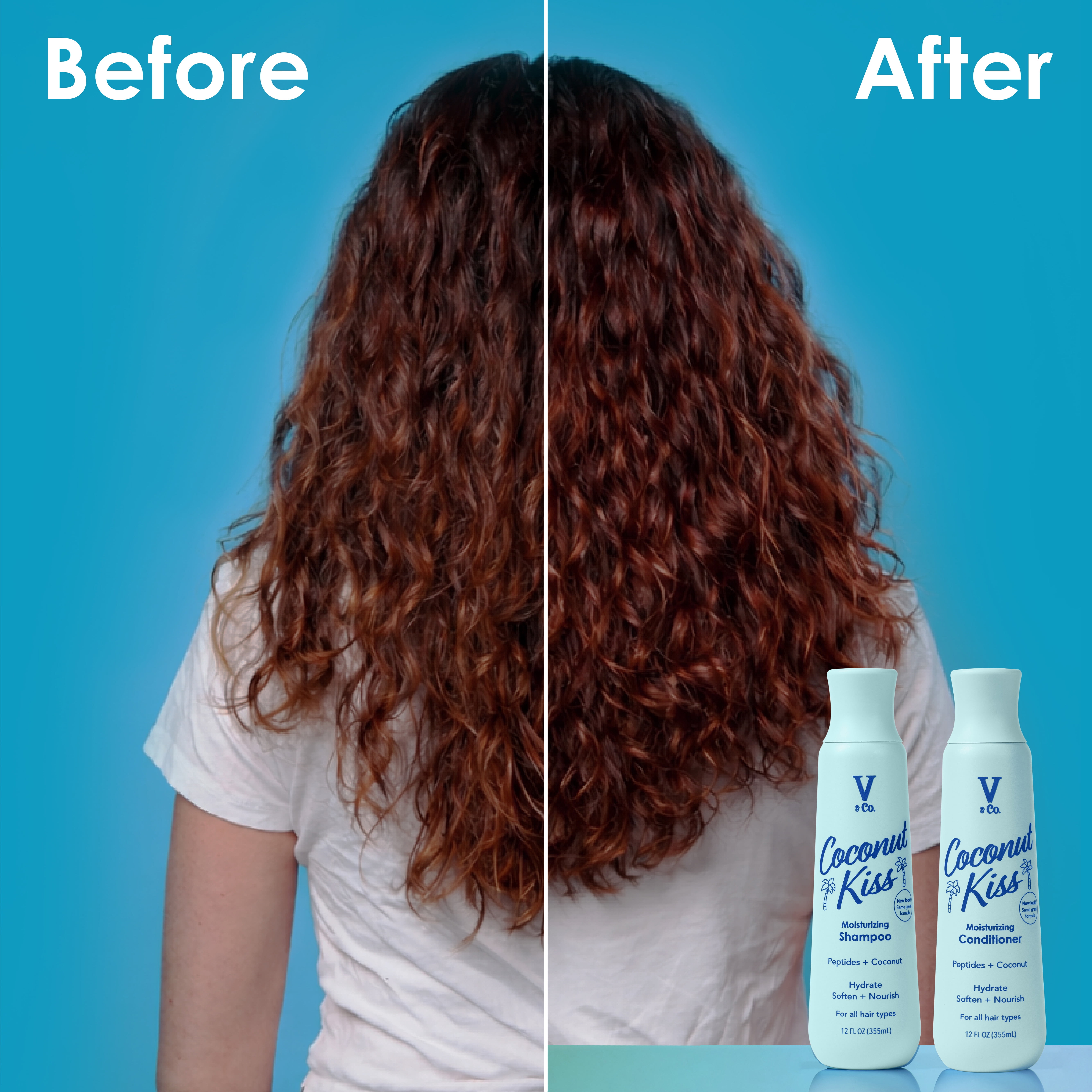 V&Co. Beauty Moisturizing Shampoo 12 fl oz, for Adults and Teens