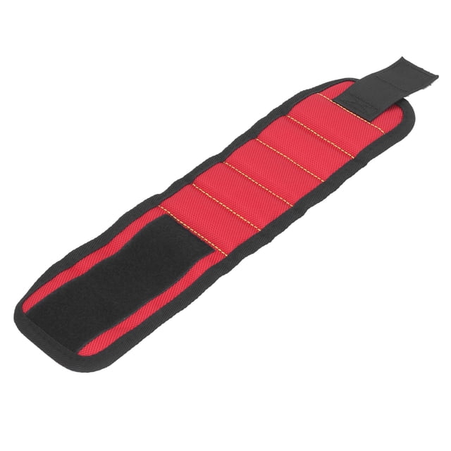 Pulsera Magnética, Pulsera De Almacenamiento Magnético Con Tornillo Transpirable, 5 Rejillas Que Fijan Firmemente 15 Imanes Fuertes, Caja Fuerte Ajustable Con Capa Interior De