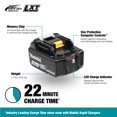 thumbnail image 2 of Batería Makita BL1830-2 LXT® Litio-Ion de 18 V, 3 Ah, paquete de 2, 2 of 8