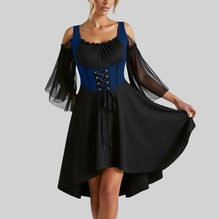 DailyTrove Women's Off-Shoulder Asymmetrical Hem Midi Dress - Polyester  Casual & Party Gown, Flowy for Celebrations & Dates for women - Walmart.com