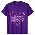 thumbnail image 6 of NAFUU Ladies T-Shirts Short Sleeve Letter Print Round Neck Casual Comfortable Top Women's T-Shirts，Purple, 6 of 6