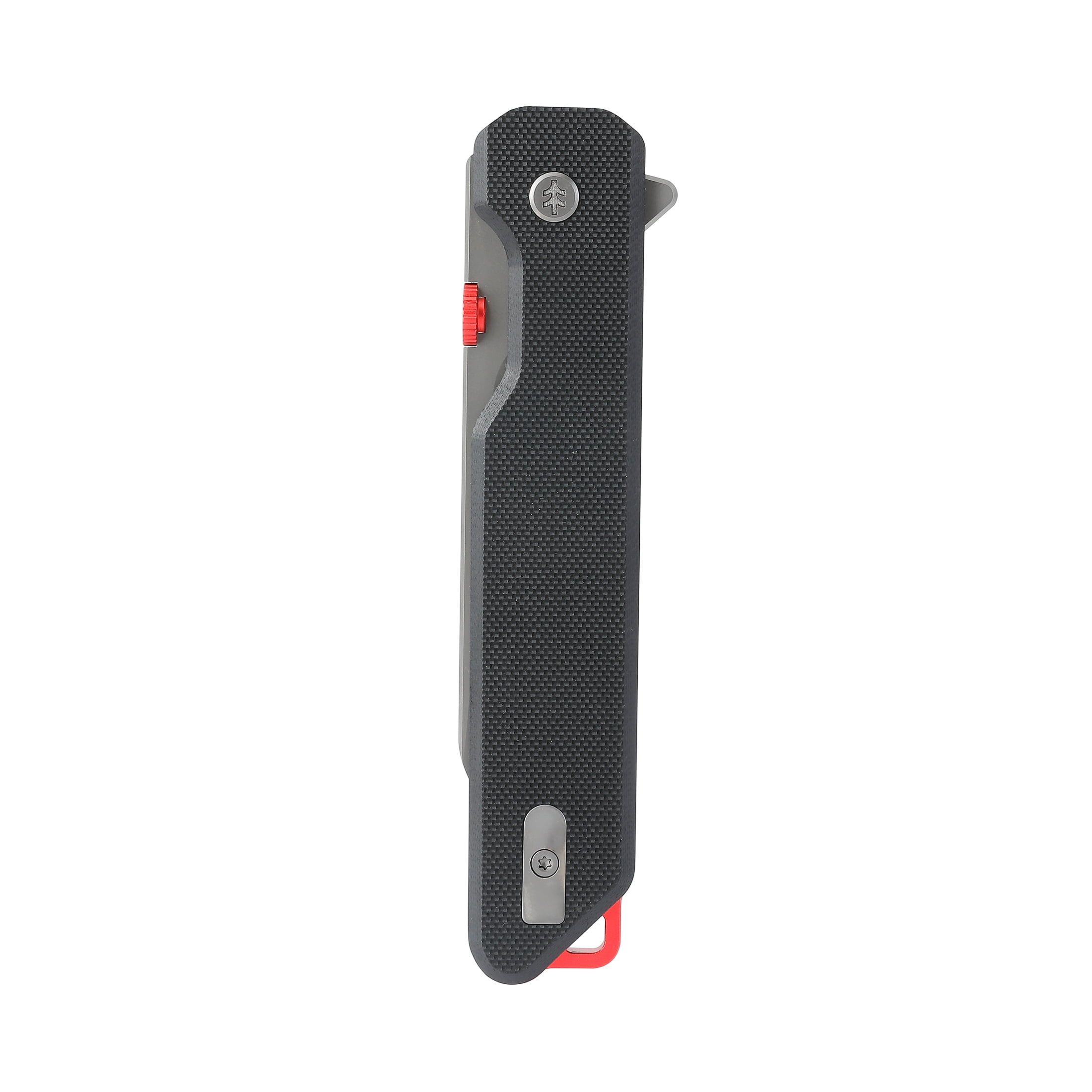 Swiss Tech WÜRDIG L Black G-10 Folding Knife, 14C28N Steel, Gray Ti Finish, EDC