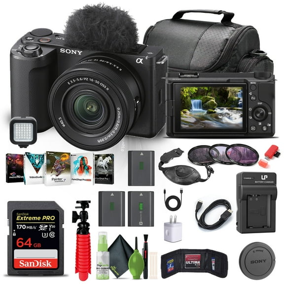 Sony Alpha ZV-E10 II Mirrorless Camera with 16-50mm Lens Bundle 64GB Card (International Model)