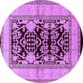 thumbnail image 1 of Ahgly Company Indoor Round Oriental Purple Industrial Area Rugs, 6' Round, 1 of 4