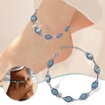thumbnail image 1 of Bohemian Style Layered Beaded Anklet Metal Alloy Foot Jewelry with Turquoise for Women and Girls, 1 of 4