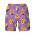 thumbnail image 4 of Lsque Mens Swim Trunks Yellow Lemon And Orange Pattern - Bathing Suit Compression Liner - Beach Swim Shorts Swimwear - (S-3XL) - Stretch Quick Dry -Large, 4 of 9