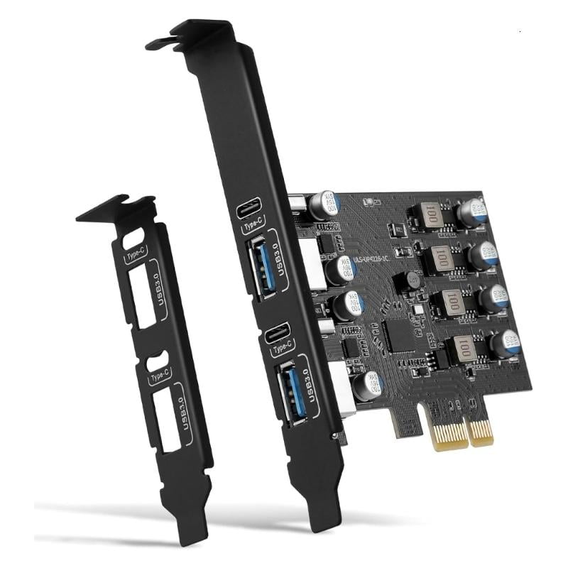 ANXPTIME PCIe USB Card with 4 Mixed Connectors Inside Desktop Computers