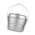 thumbnail image 2 of Olla colgante para acampar, olla para sopa, capacidad de 5,5 L, olla para cocinar al , olla para hervir al aire libre Sin rejilla para cocinar al, 2 of 8