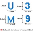 thumbnail image 3 of 72 Pieces Iron on Letters and Numbers Patches, Red Letter Patches Alphabet Embroidered Patch A-Z, Numbers 0-9 Applique for Clothes, Dress, Hat, Socks, Jeans, DIY Accessories,Blue,Pack of Letters, 3 of 6
