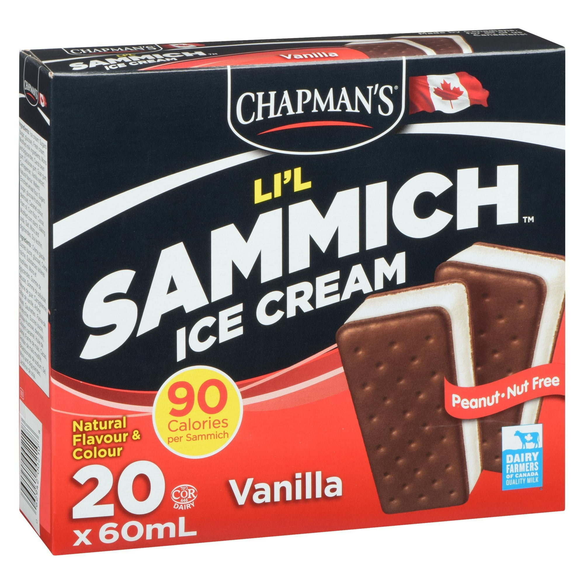 Chapman's Li'l Sammich Vanilla Ice Cream in a Box, 20 x 60mL