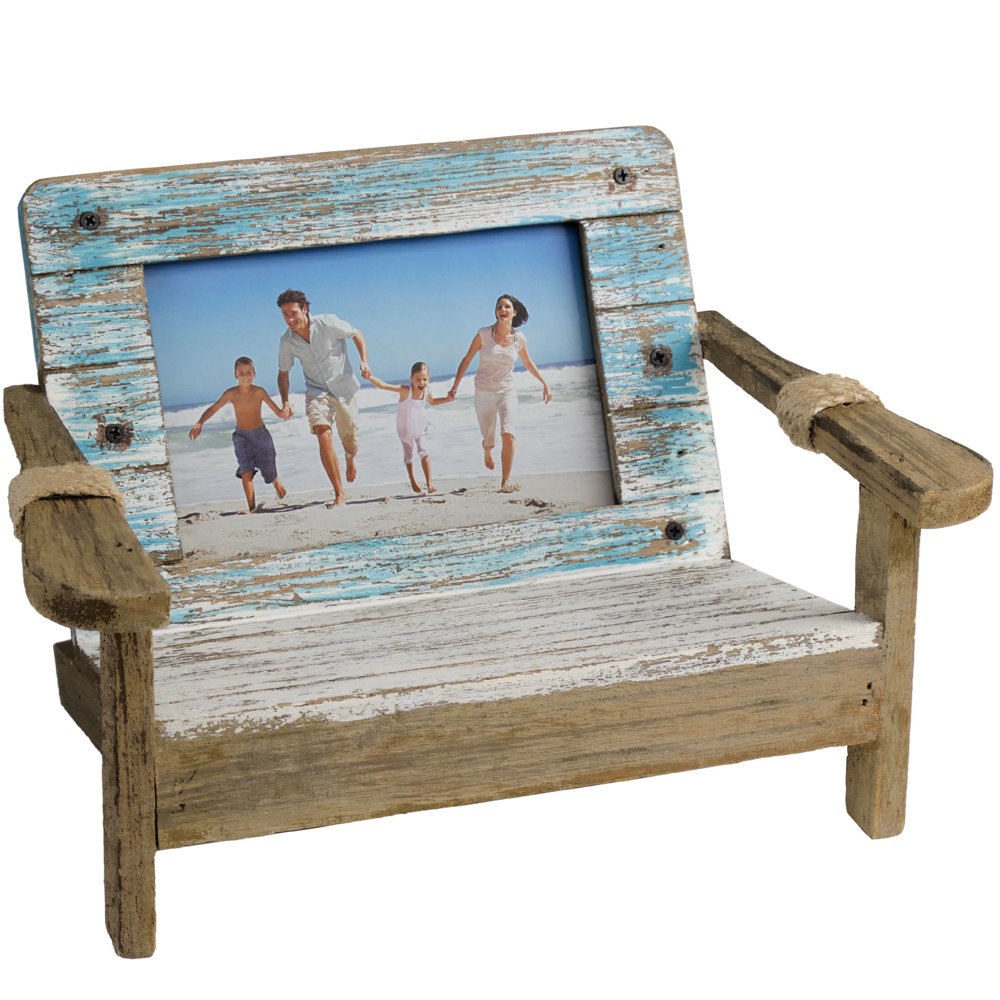 Nautical Beach Chair Photo Frame 4x6 Horizontal Photo for Tabletop