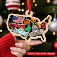 thumbnail image 2 of United States National Shaker Ornament, Personalized USA Map Ornament 2025, Travel Souvenir Gifts for Travelers Across America, Landmark & U.S. Culture Ornaments with Custom Name, 2 of 5