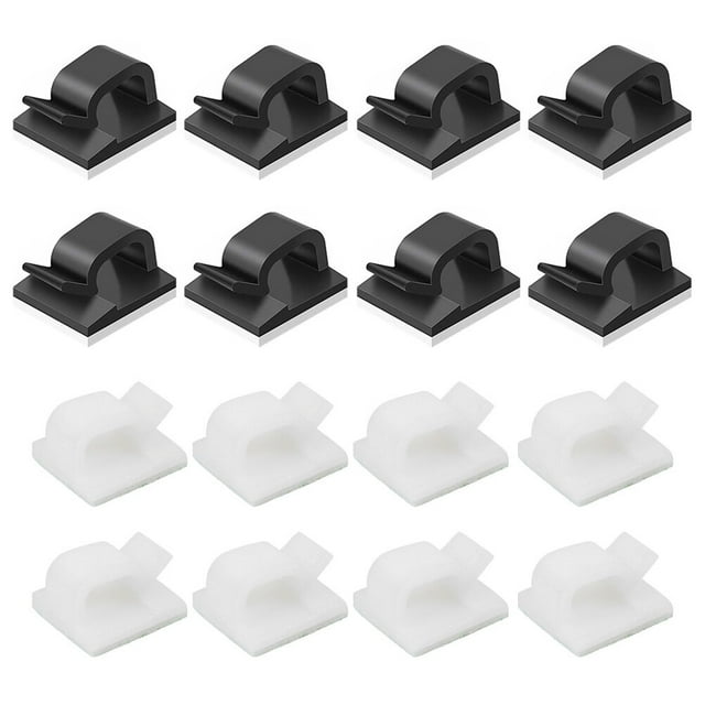MasteelfCA 60 Pcs Clips Adhésifs Premium pour Câbles, Support de Cordon pour Fournitures Domestiques