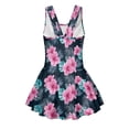 thumbnail image 5 of Uourmeti Girls' Tropical Hibiscus Floral Design Skirted One-Piece Swimsuit - Quick Dry Stretchy Swim Dress for Beach & Pool Vacations, 5 of 8