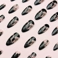 thumbnail image 4 of CHAONENG Uñas postizas adhesivas Black Gradient Milky Way, 24 piezas, 4 of 5