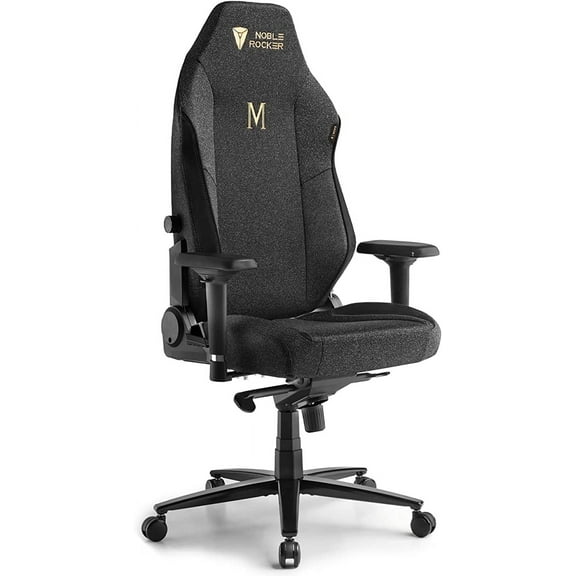 VANACC Gaming Chair Ergonomic PC Game Chair- Lumbar Support Headrest 4D Armrests Computer Chair, Big and Tall Comfortable Large, Black Polyester, R Size