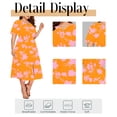thumbnail image 5 of Cuteduck Women's summer casual plus-size Bohemian-style swing wrap dress with floral prints, V-neck and cinched waist, flowing and elegant mid-length dress 1X-5X, 5 of 9