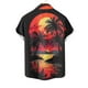 thumbnail image 5 of Mens Casual Manga Corta Botón Abajo Camisas Turndown Cuello Blusa de Impresión, Poliéster Ligero Top de la Moda para el Verano Al Aire Libre Y el Uso Diario, 5 of 6