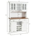 thumbnail image 3 of Giantex Kitchen Hutch Storage Cabinet, Sideboard Buffet Cupboard for Dining Room, Restaurant, 3 of 8