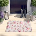 thumbnail image 2 of Pioneer Flower Floral Print Flannel Non Slip Door Rugs,Washable Door Mats Indoor,Decorative Door Mats,Dirt-Resistant and Absorbent Doormat for Entrance,Bedroom,Kitchen,Bathroom,23.5"x16", 2 of 5