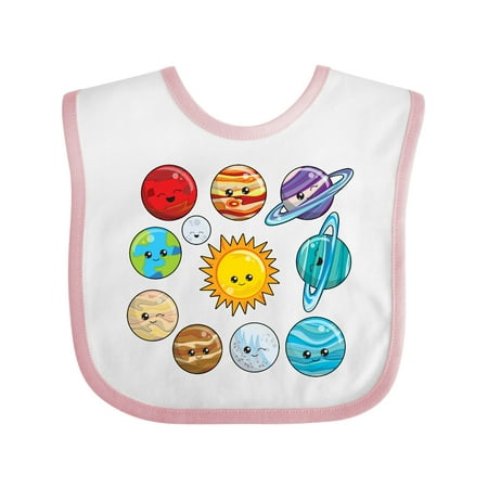 

Inktastic Happy Sun Moon and Planets Boys or Girls Baby Bib