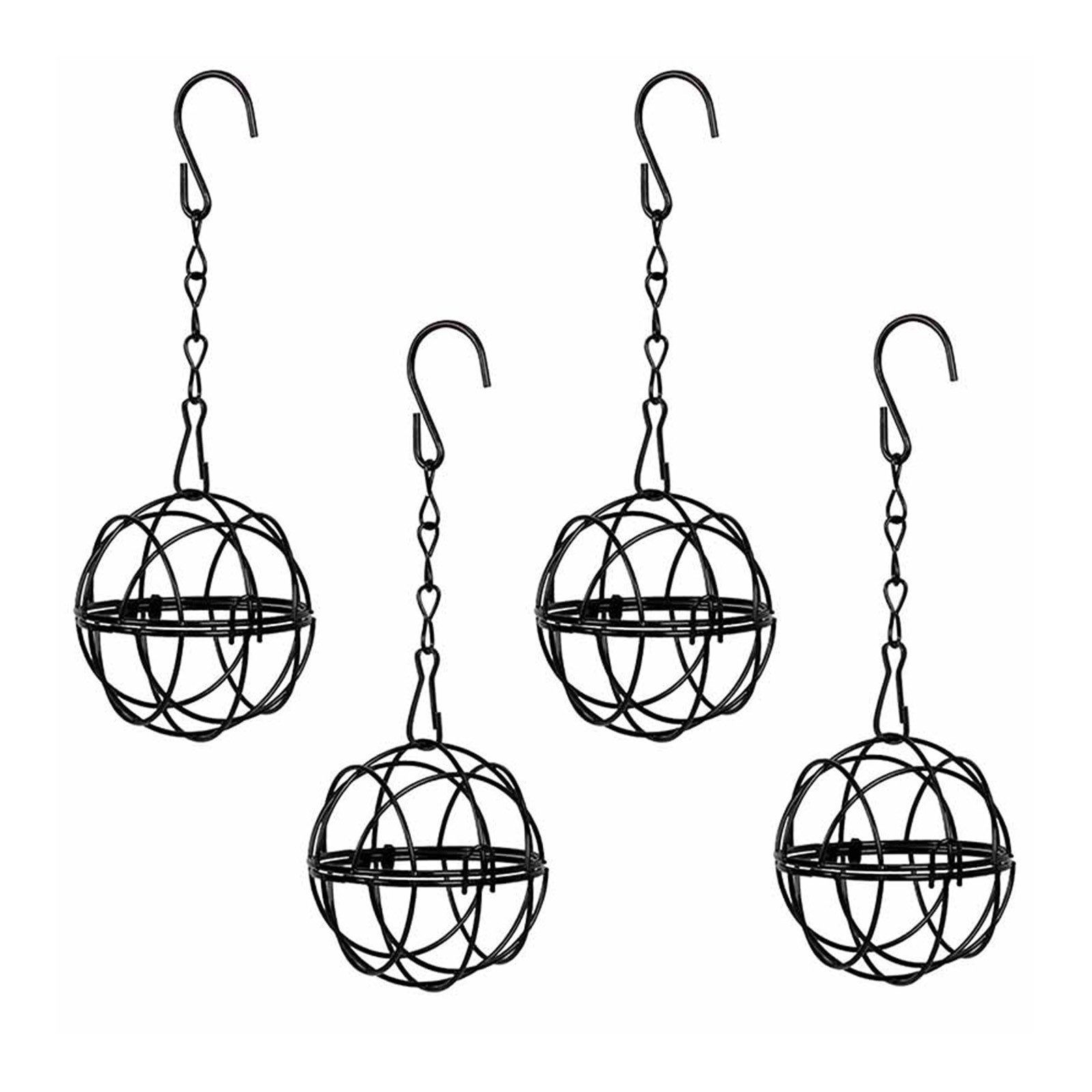 Set Of 4 Fat Ball Holders, Bird Feeder For Hanging,with SShaped Hooks