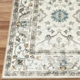 thumbnail image 6 of ReaLife Rugs Machine Washable Printed Distressed Boho Border Ivory Gray Eco-friendly Recycled Fiber Area Runner Rug (3' x 5'), 6 of 7