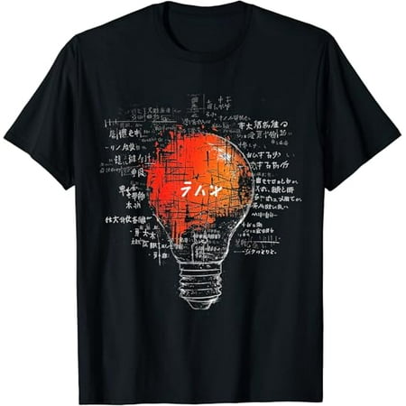 

Light Bulb Text Motif Illustration Art Light Bulb T-Shirt