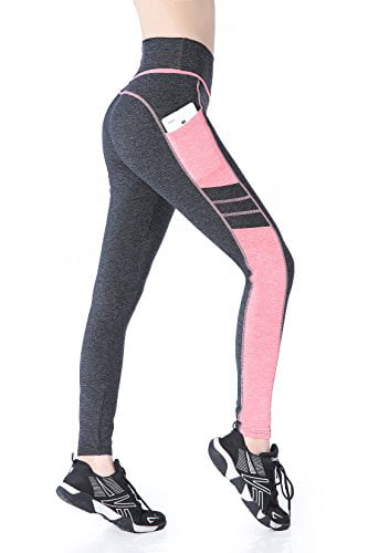 EAST HONG Womens Mesh Capri Workout Yoga Pants Running Tights Active Leggings