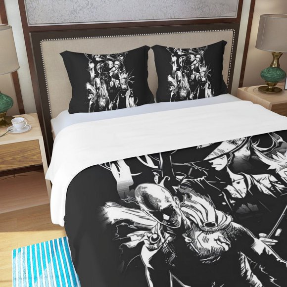 Dbz Goku Naruto Saitama Luffy Natsu Ichigo Dope Anime Three Piece Duvet Cover