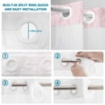 thumbnail image 4 of No Hook Shower Curtain, Pink Bow Shower Curtains for Bathroom with See Through Top Window, Cute Watercolor Girls Cartoon Luxury Waterproof & Washable Bath Curtain Stall 48"x72", 4 of 9