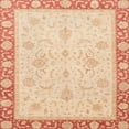 thumbnail image 1 of Ahgly Company Indoor Square Abstract Pastel Orange Abstract Area Rugs, 4' Square, 1 of 6