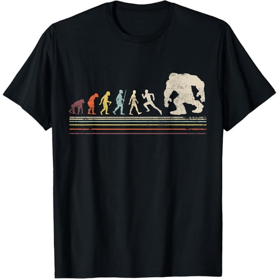 Funny Evolution Of Camper Bigfoot Sasquatch Camping Lover T-Shirt men and women can wear, black, white, gifts