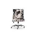 thumbnail image 4 of Linon Draper Wood Upholstered Office Chair in Black Cow Print, 4 of 18