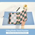 thumbnail image 3 of FORMRS 2 Pack Pencil Pouch for 3 Ring Binder with Clear Window Zipper Case, Pink Abstract, 3 of 6