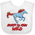 thumbnail image 3 of Inktastic Born to Run Wild- Galloping Horse Boys or Girls Baby Bib, 3 of 4