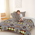 thumbnail image 4 of jejeloiu Calm Tribal Full Size Comforter Sets,Serene Print Bedding Comforter Set For Boys,Gray Multicolor,Light Gray Reversible,3pcs,1 Comforter and 2 Pillowcases, 4 of 7