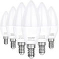 thumbnail image 1 of Bombilla de araña para una amplia aplicación, larga vida útil, equivalente a halógeno de 6 W, luz blanca cálida C37, candelabro de ahorro de energía (paquete de 6), 1 of 5