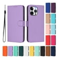 thumbnail image 1 of Funda de cuero con ranura para tarjetas y cordón para iPhone 16 Pro Max, iPhone 16 Pro, iPhone 16 Plus, iPhone 16, etc., 1 of 8