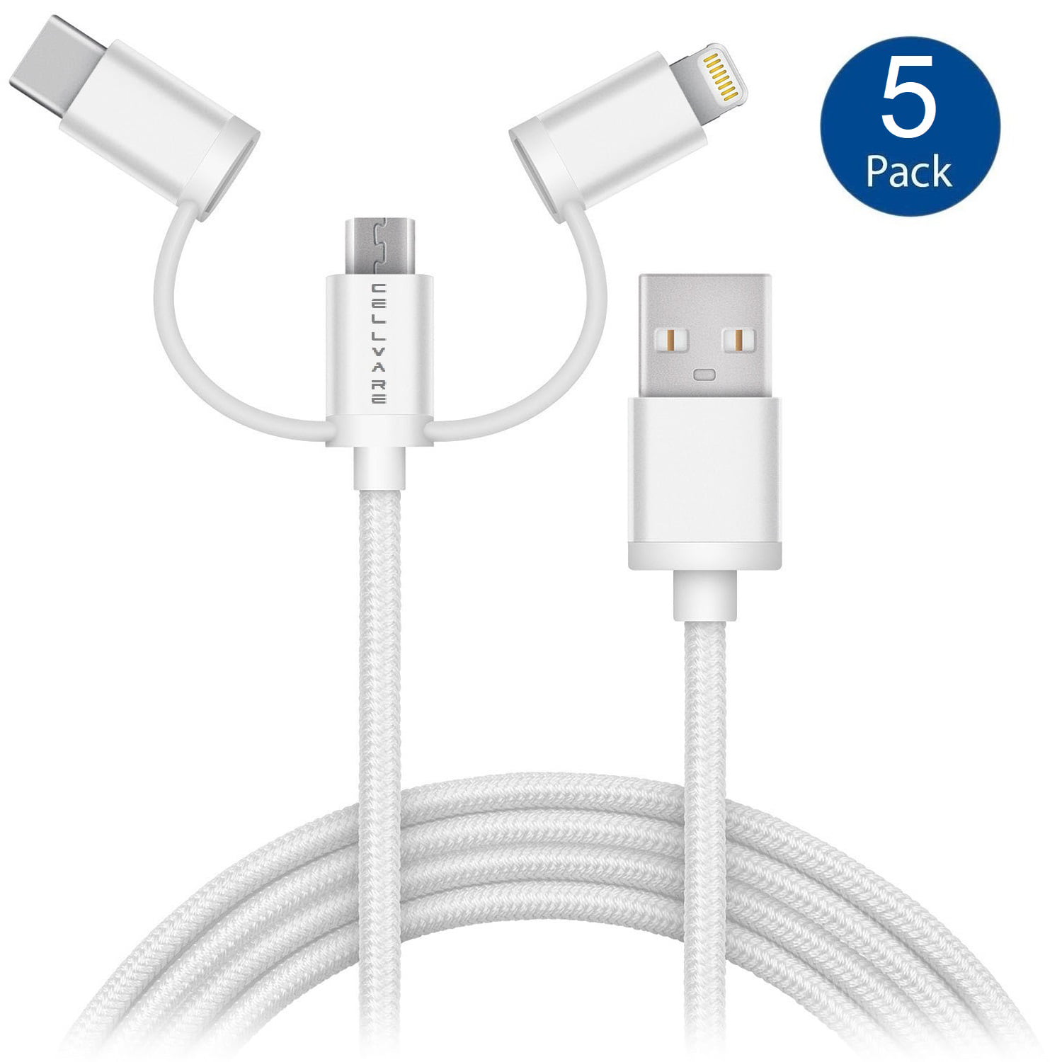 Multi Charger Cable 3 in 1 Charging Cable Universal Charger Cord with Type C/Micro USB Port Compatible with Cell Phone Tablets More SEDSED Futur-AMA Bender Multi Charging Cable 