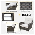 thumbnail image 6 of EAGLE PEAK 4-Piece Outdoor Furniture Set, All-Weather Patio Conversation Set w/ Dining Chairs & Coffee Table, 6 of 9
