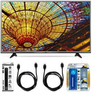 LG 49UH6030 - 49-Inch 4K UHD Smart LED TV w/ webOS 3.0 Essential Accessory Bundle includes TV, Screen Cleaning Kit, 6 Outlet Power Strip with Dual USB Ports and 2 HDMI Cables