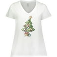 thumbnail image 3 of Inktastic Christmas Tree Women's Plus Size V-Neck T-Shirt, 3 of 5
